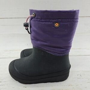 Bogs‎ Snow Shell Boots Girls 10 Purple Black Waterproof Insulated Winter Snow
